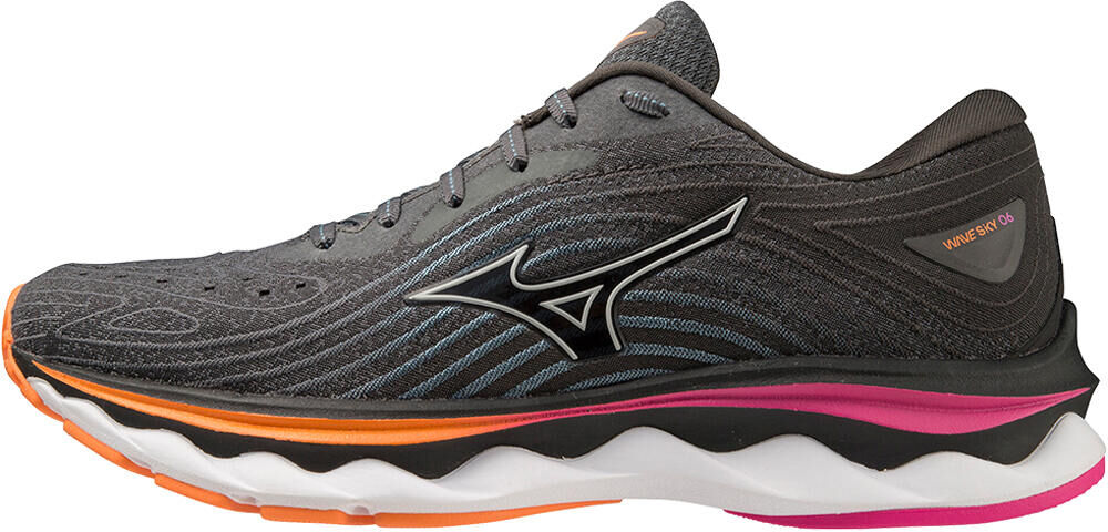 Mizuno wave sky 6 zapatilla running mujer Gris (4)