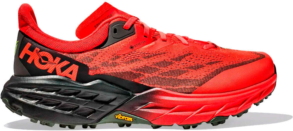 Hoka speedgoat 5 gore tex zapatillas trail hombre Rojo (10)