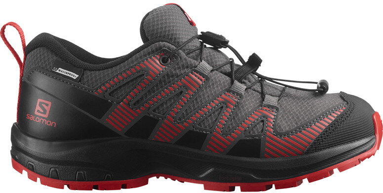 xa pro v8 climasalomon waterproof zapatilla trekking niño Negro (37)