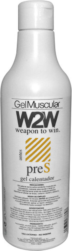 W2w gel termoactivadmuscular precompe500ml aceite de masaje  (UNICA)