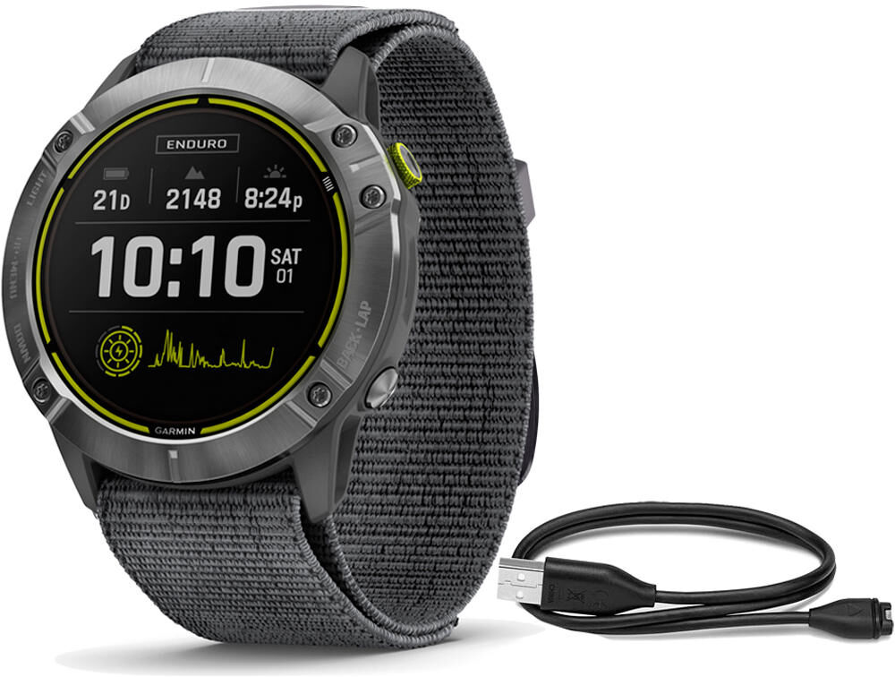 Garmin Pulsómetros con gps enduro silver correa ultrafit gris