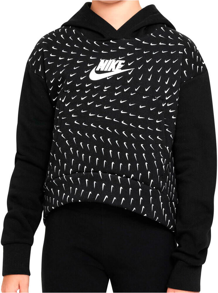 Nike sportswear all over print sudadera niña Negro (S)