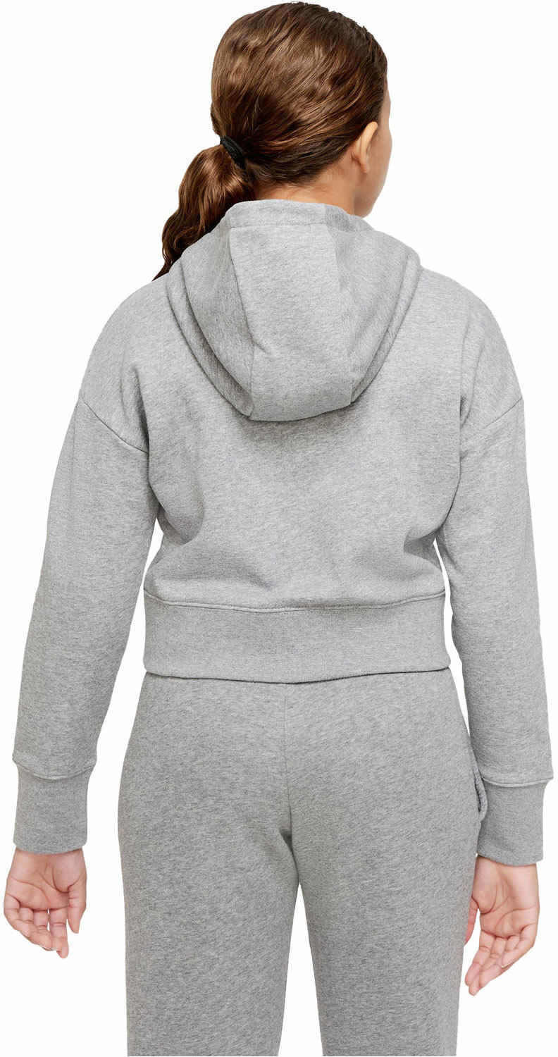 Nike nsw club ft crop hoodie hbr sudadera niña Gris (S)