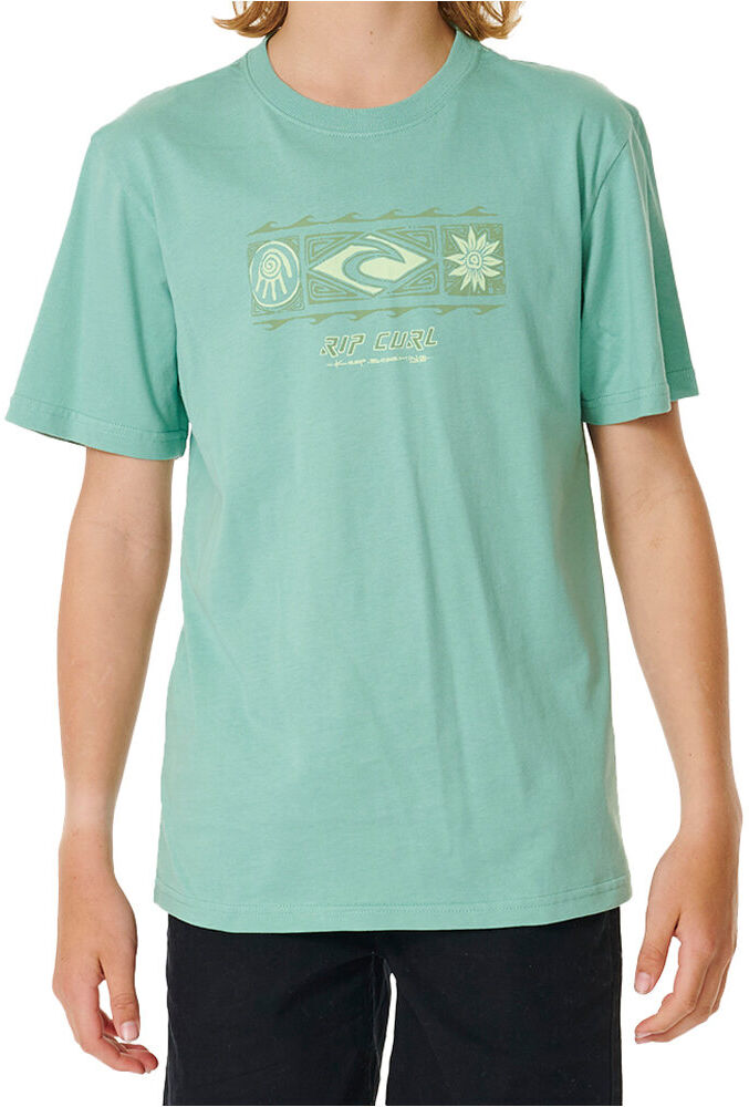 Rip Curl pure surf sun camiseta manga corta niño Verde (16)