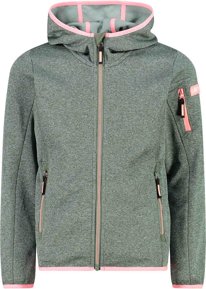 Cmp kid g jacket fix hood forro polar niño Verde (116)