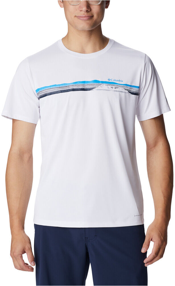 columbia hike camiseta montaña manga corta hombre Blanco (M)