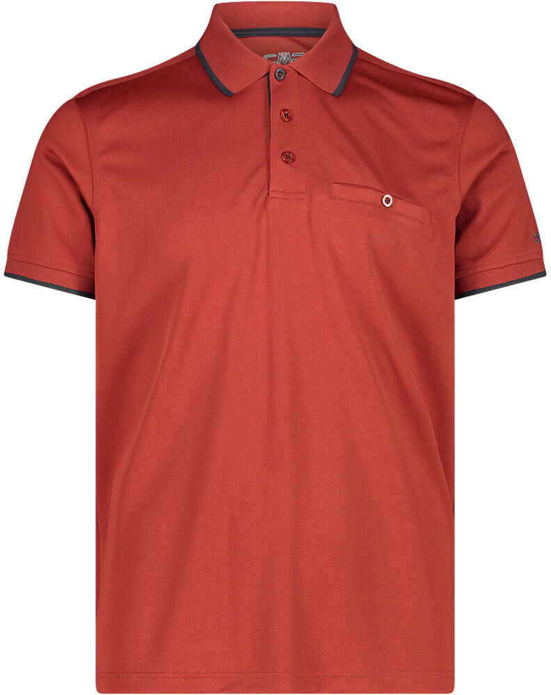 Cmp man polo camiseta montaña manga corta hombre Granate (48)