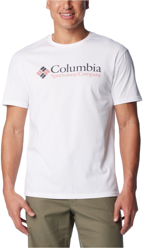 Columbia csc basic logo camiseta montaña manga corta hombre Blanco (L)