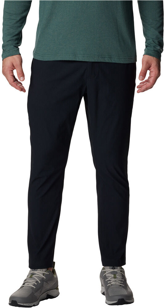 Columbia black mesa tapered pantalón montaña hombre Negro (L)