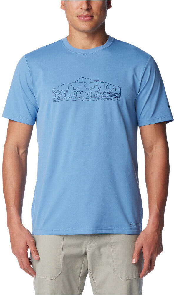 Columbia legend trail camiseta montaña manga corta hombre Marino