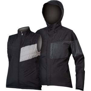 Endura chaqueta urban luminite 3 en 1 ii chaqueta ciclismo mujer Negro (XL)