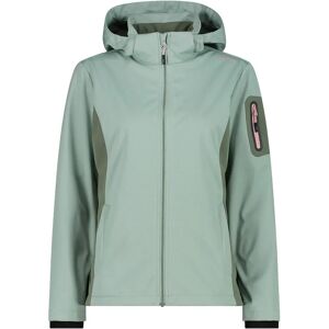 Cmp woman jacket zip hood chaqueta softshell mujer Verde (48)