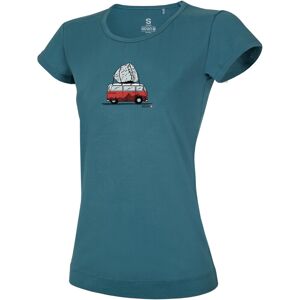 Ocun classic t bus-stone camiseta montaña manga corta mujer Azul (XS)