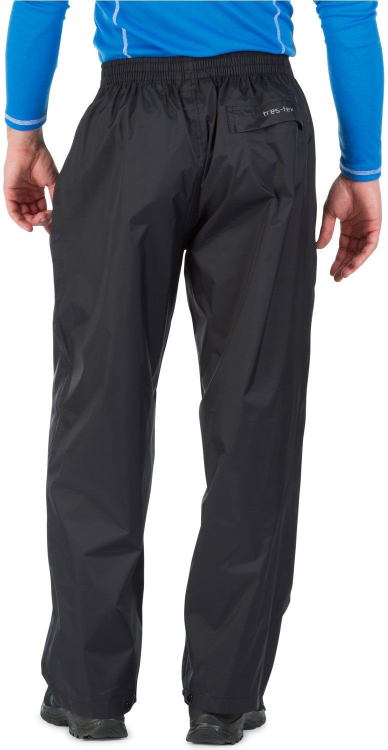 Trespass qikpac pantalón chubasquero Negro (M)