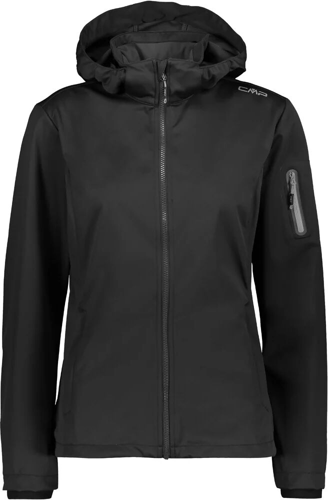 Cmp woman jacket zip hood chaqueta softshell mujer Negro (42)