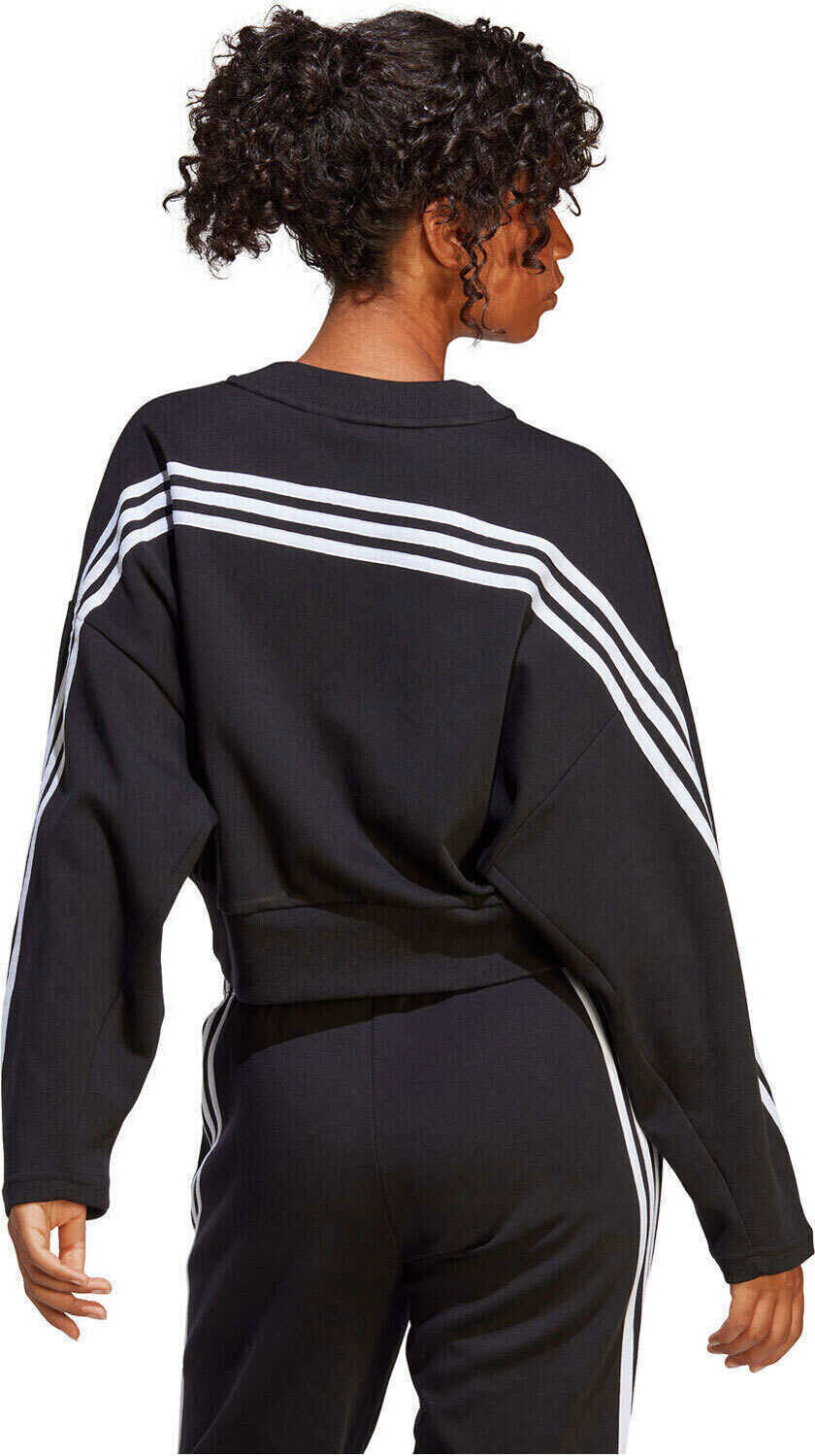 Adidas future icons 3 bandas sudadera mujer Negro (M)