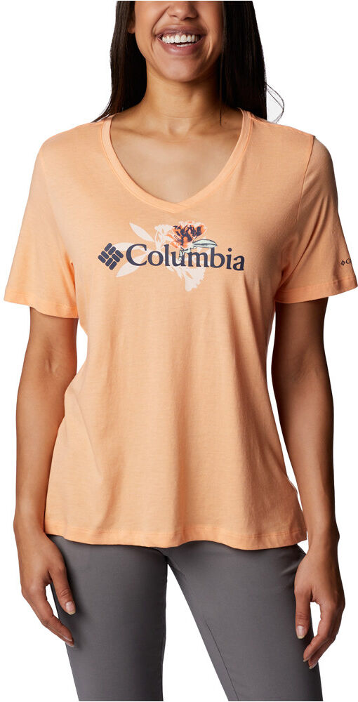 Columbia bluebird day camiseta montaña manga corta mujer Naranja (S)