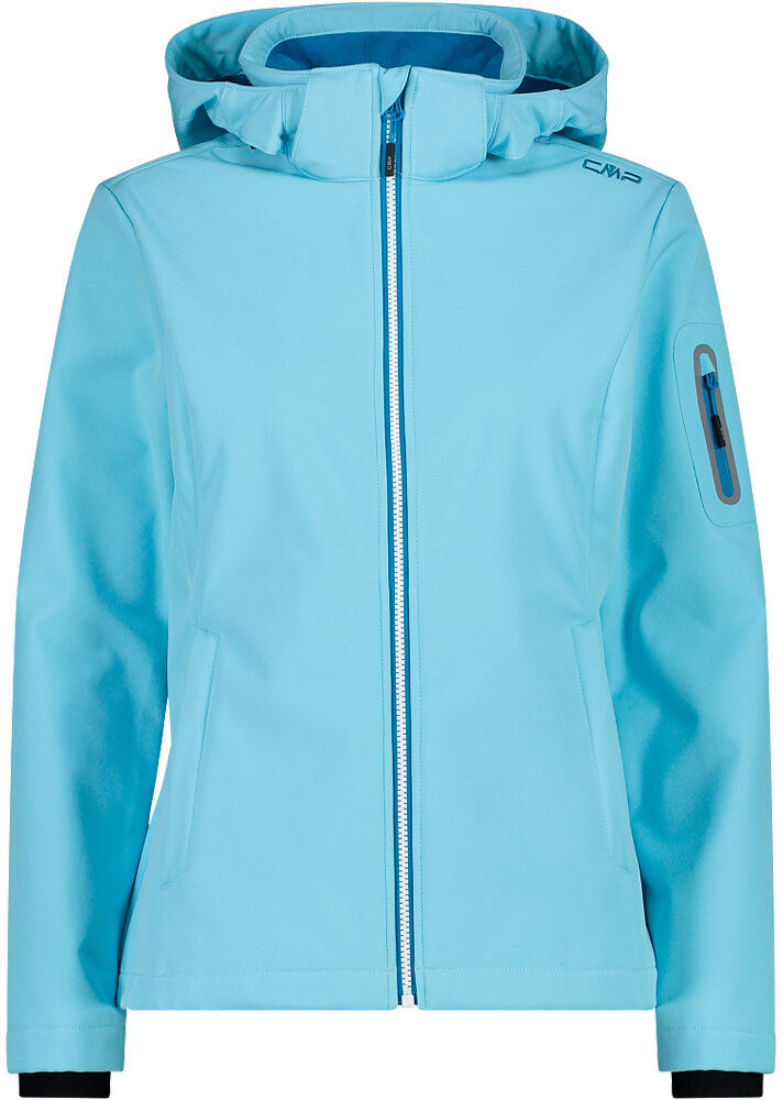 Cmp woman jacket zip hood chaqueta softshell mujer Azul (44)