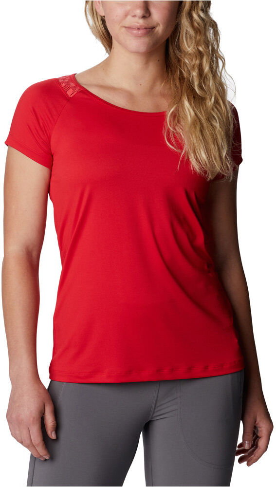 Columbia peak to point ii camiseta montaña manga corta mujer Rojo (S)