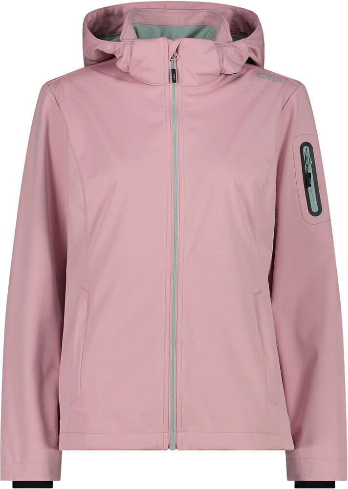 Cmp woman jacket zip hood chaqueta softshell mujer Rosa (44)