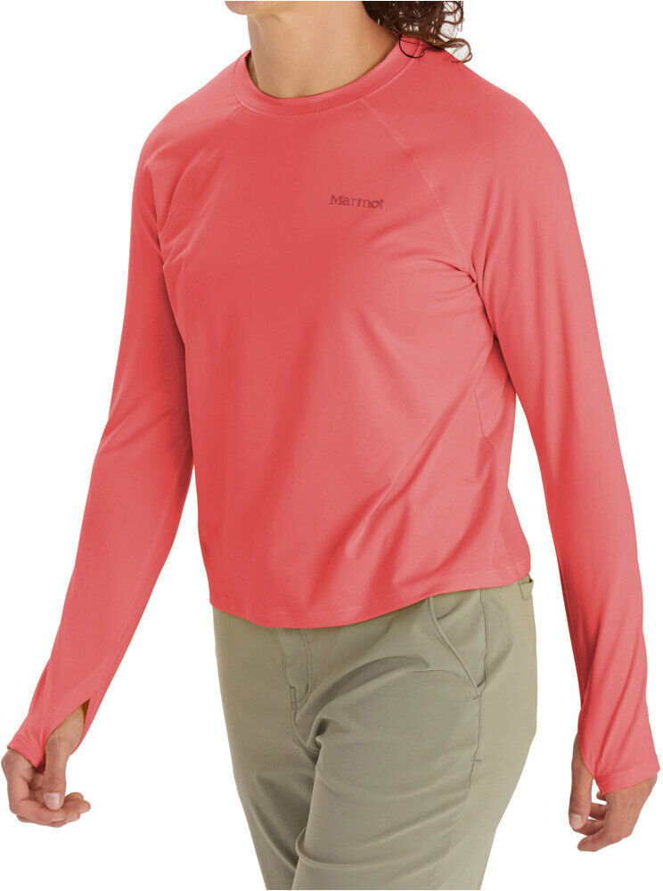 Marmot windridge camiseta montaña manga larga mujer Rosa (S)