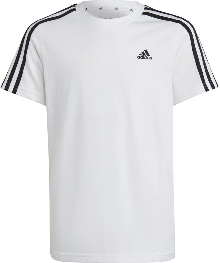 Adidas essentials 3 bandas cotton camiseta manga corta niño Blanco (140)