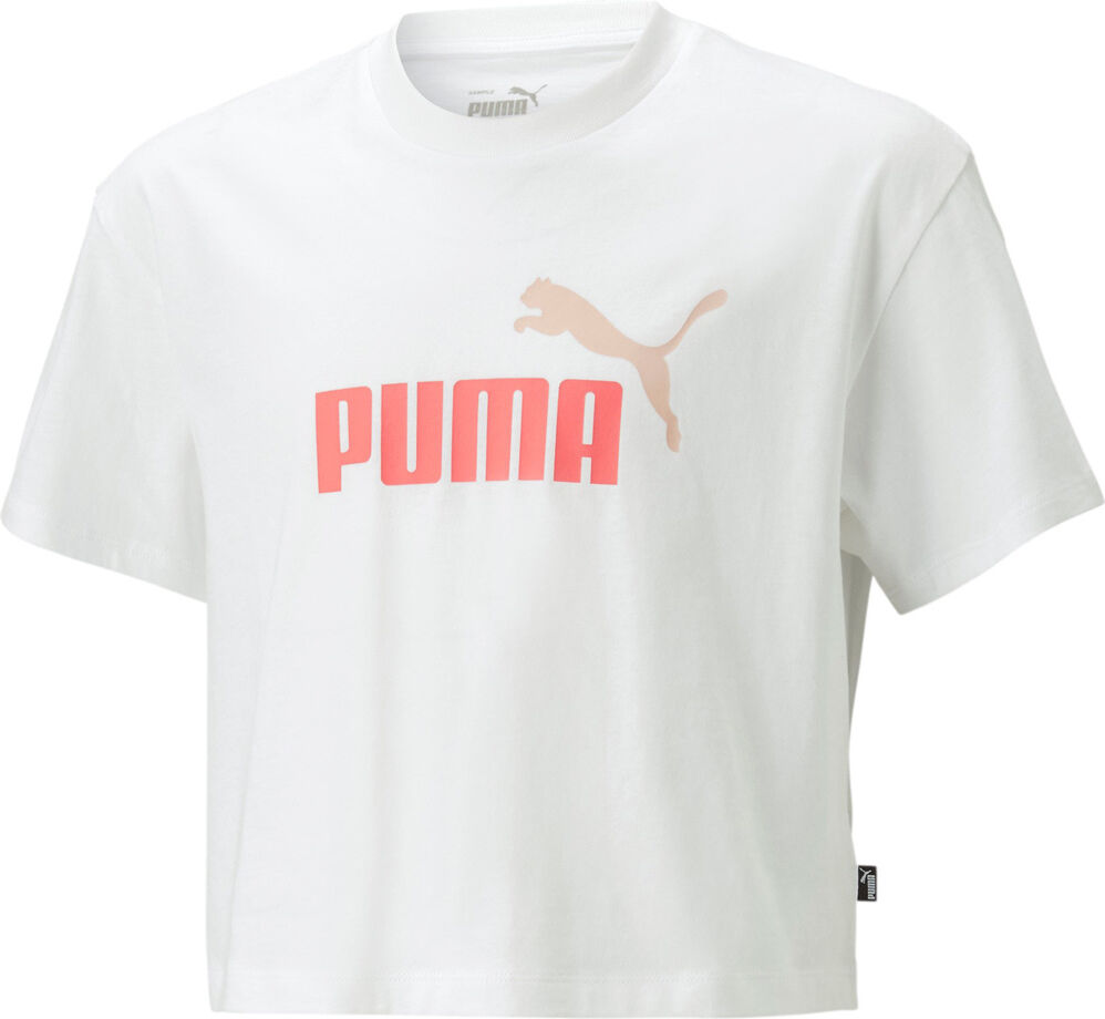 Puma logo cropped camiseta manga corta niña Blanco (152)