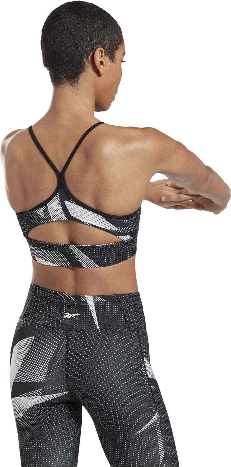 Reebok myt aop tri-back bra sujetadores deportivos Negro (XL)