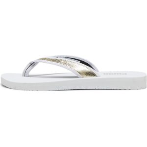 Puma sandy flip metallic shine chanclas mujer Blanco (6)