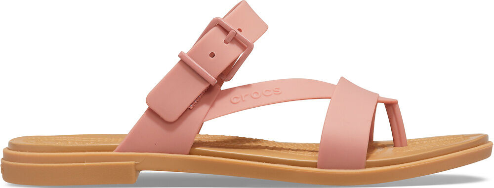 crocs tulum toe post sandal w zueco mujer Rosa (5)