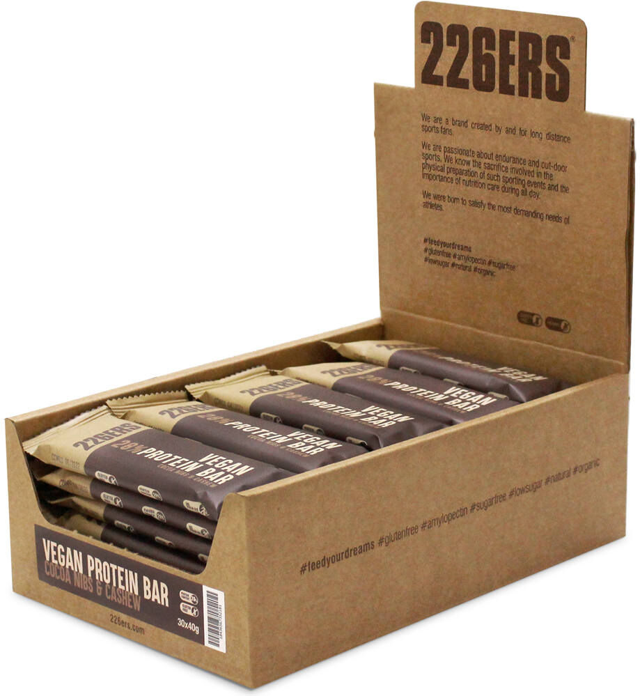 226ers vegan protein bar 40g cocoa nibs  cashew  (UNICA)