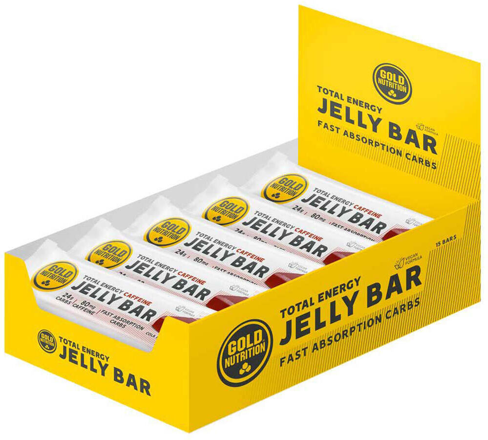 Gold Nutrition jelly bar caffeine 30g barritas energéticas  (UNICA)