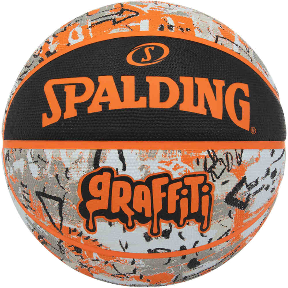 Spalding graffiti sz7 rubber basketball balón baloncesto Naranja (UNICA)