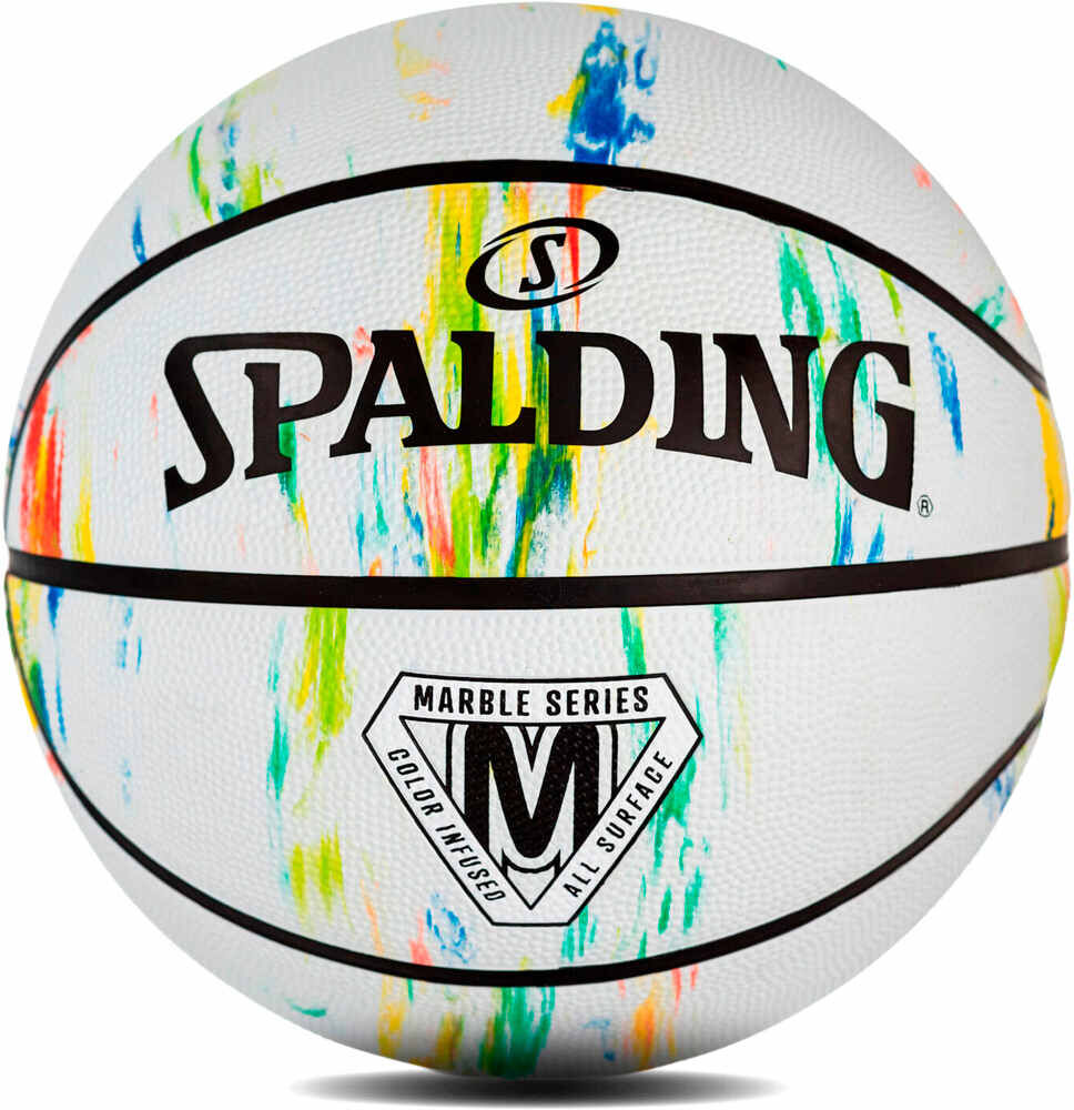 Spalding marble series rainbow sz7 rubber basketb balón baloncesto  (UNICA)