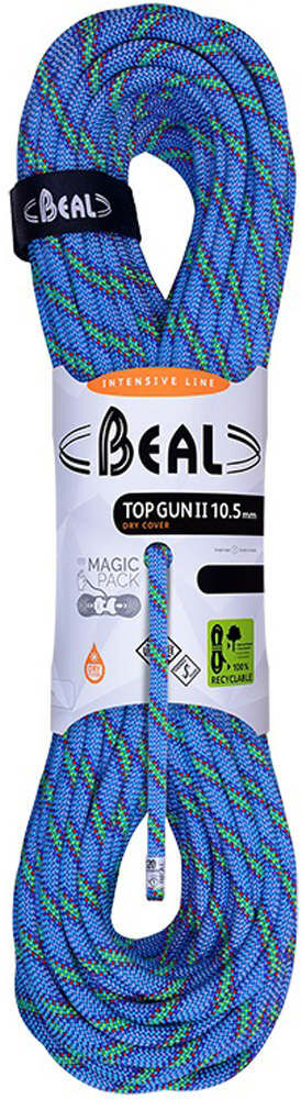 Beal top gun ii 105 mm 70 m cuerda escalada Azul (UNICA)