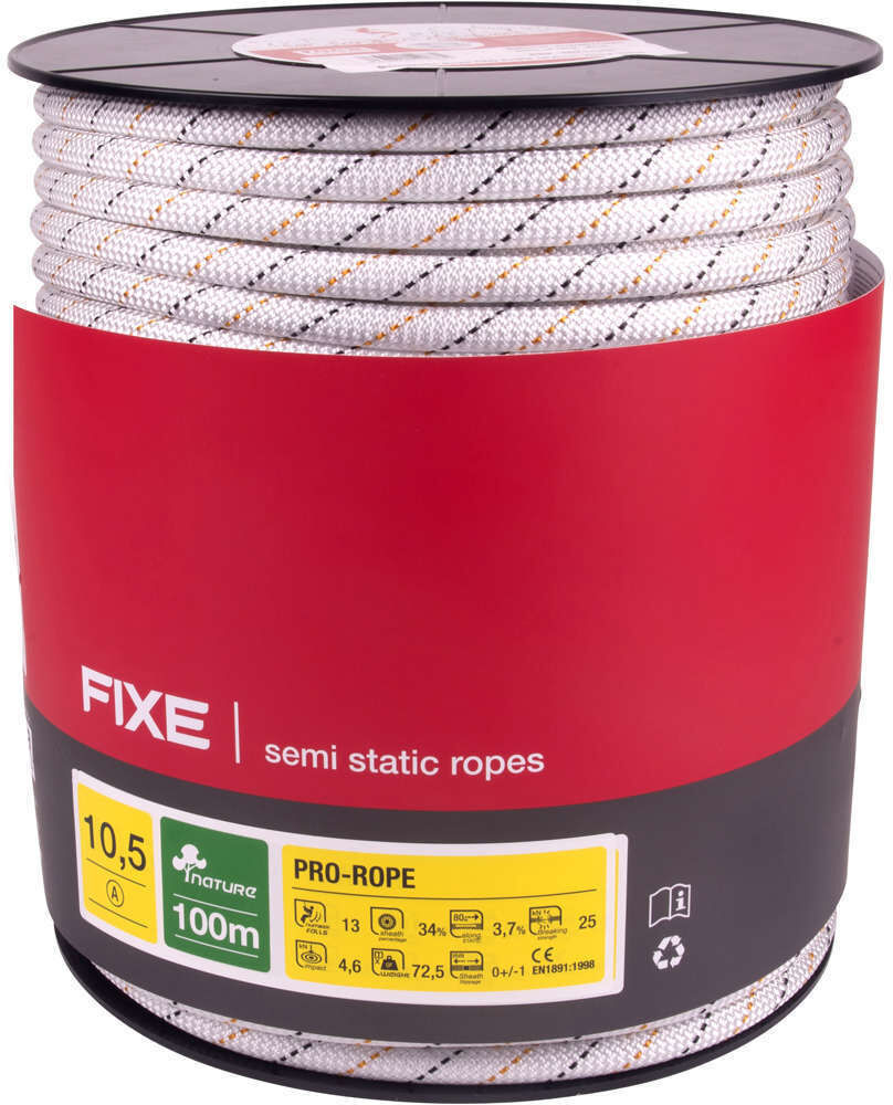 Fixe pro rope 105 mm 100 m cuerda escalada Blanco (UNICA)