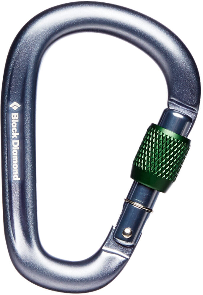 Black Diamond pearlock screwgate carabiner mosquetón seguridad Gris (UNICA)