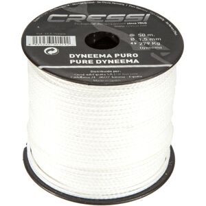 Cressi Sub cabo dyneema 15mmbobina 50m Blanco (UNICA)