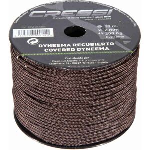 Cressi Sub cabo dyneema c/funda2mm bobina 50m Marron (UNICA)