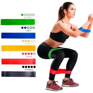 Softee set 5 bandas elasticas 10 tensores musculación  (UNICA)