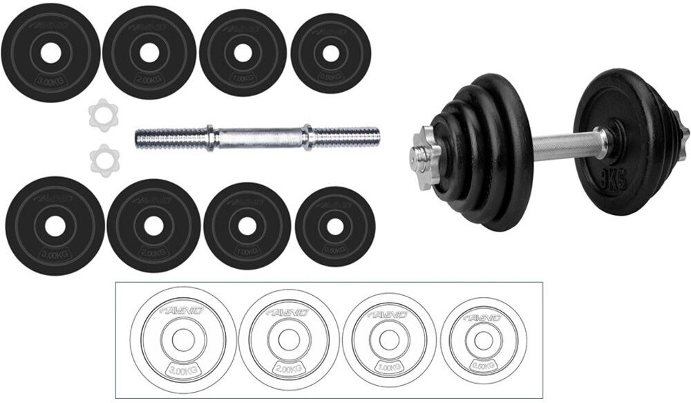 Avento dumbell adjustable 15 kg mancuernas  (UNICA)