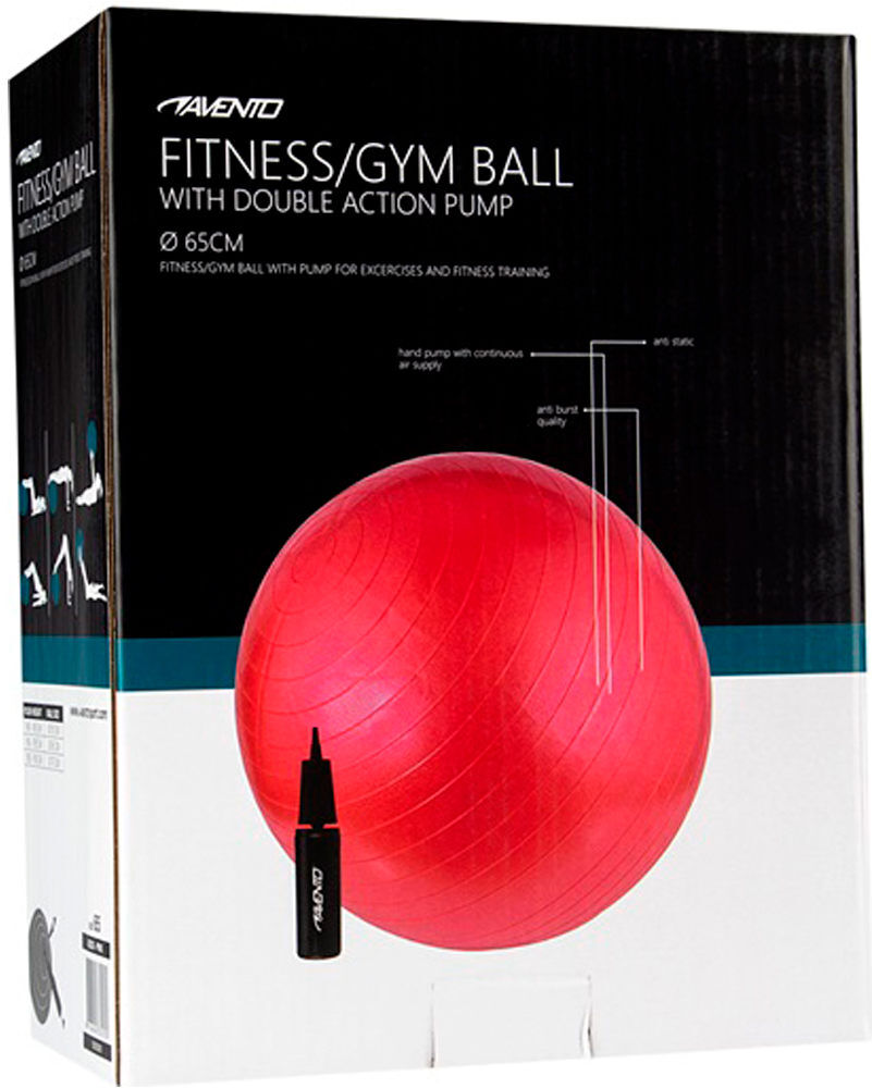 Avento pelota gimnasio 65 cm  bomba varios Rosa (UNICA)