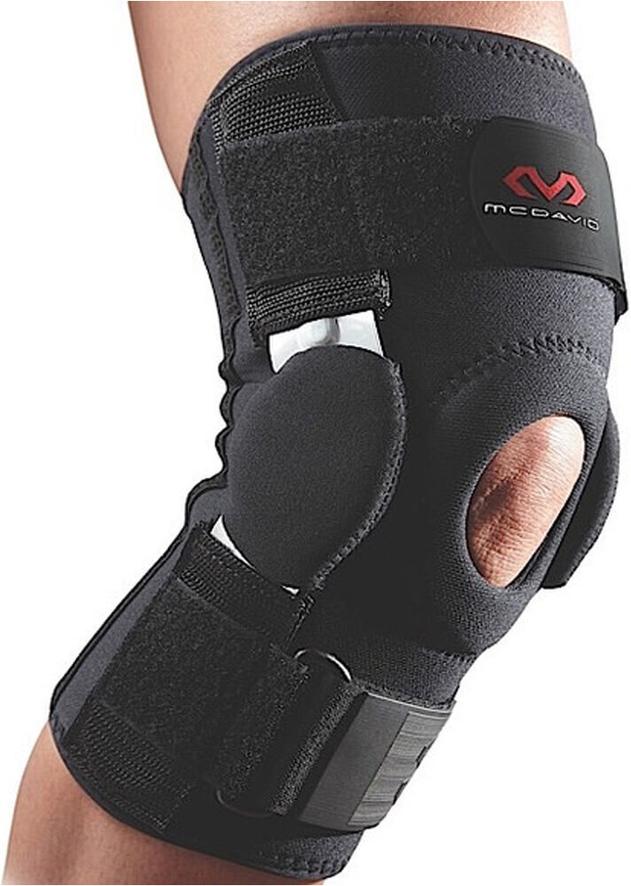 Mcdavid knee brace with dual disk hinges rodillera Negro (XXL)