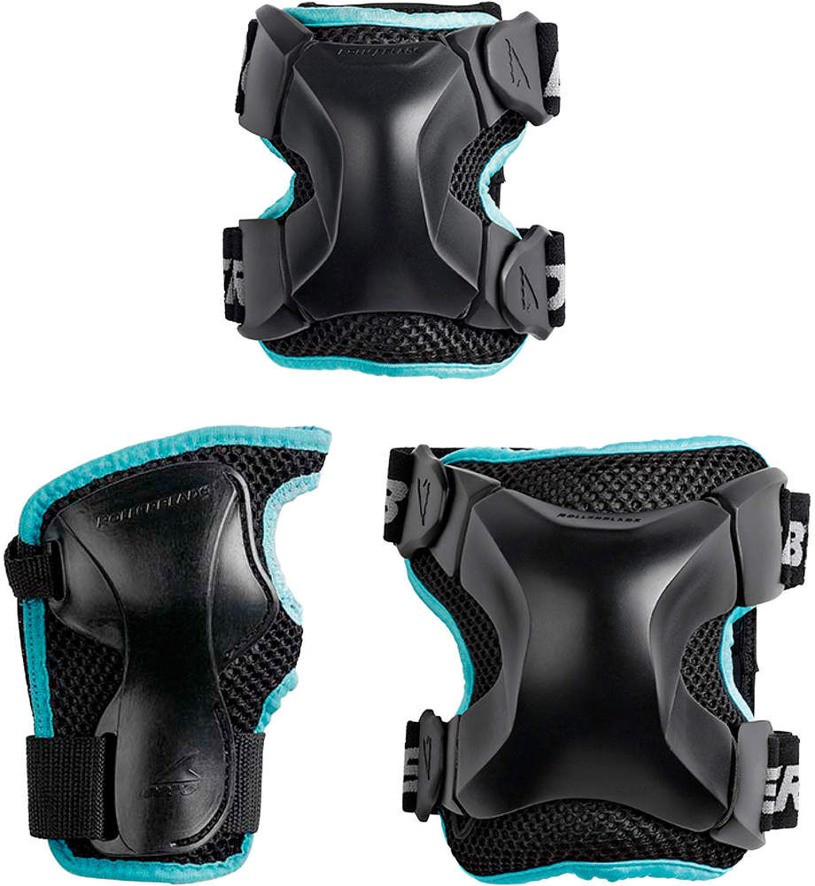 Rollerblade protecciones x-gear w 3 pack set protección skate Negro (L)