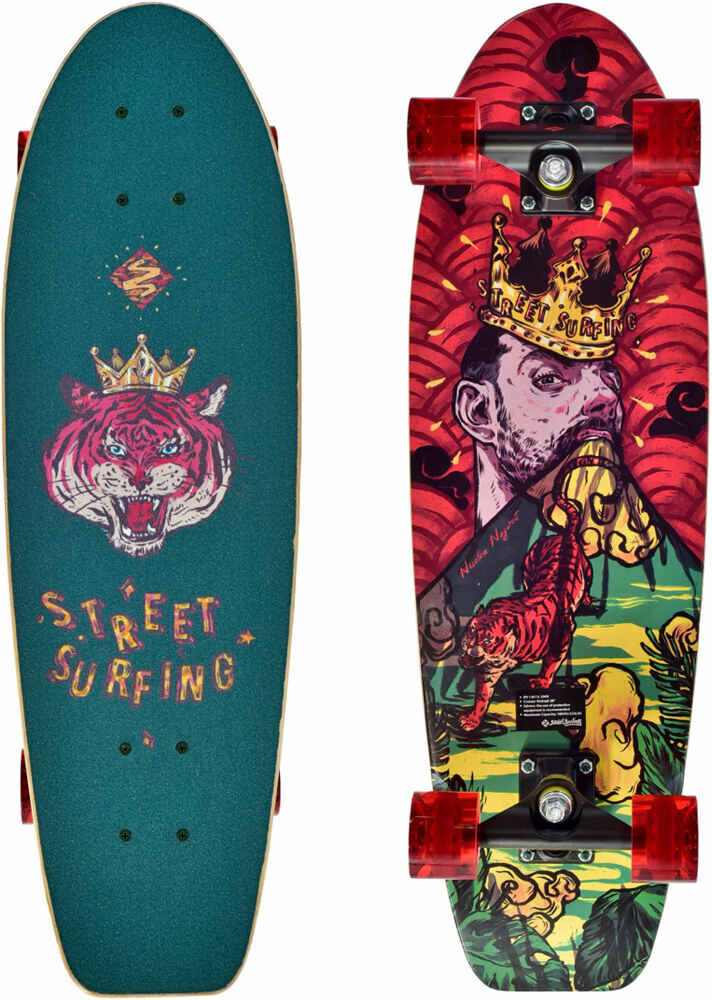 Street Surfing cruiser kicktail 28 royal tiger skate Rojo (UNICA)