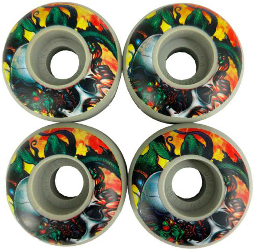 Kriptonics ruedas skateboard 52mm pack 4 ruedas skate Gris (UNICA)