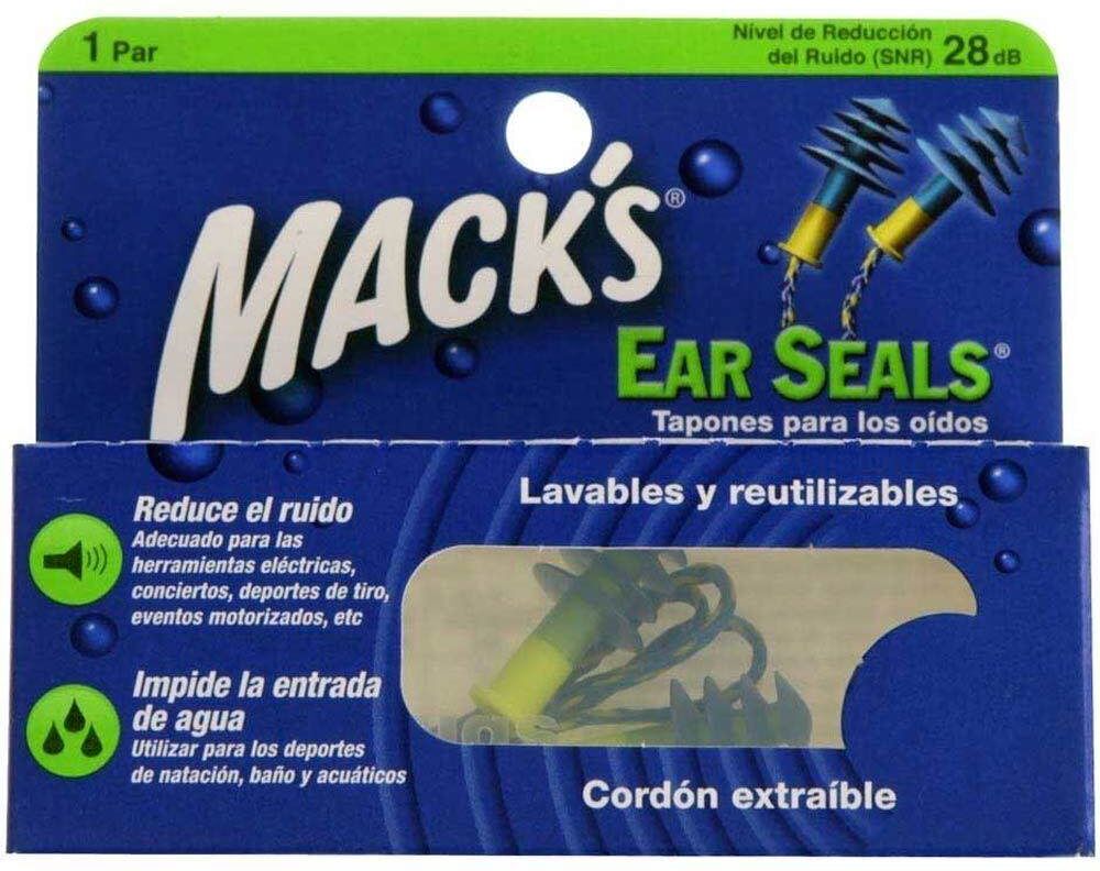 Macks tapones con cordon tapones oidos natación  (UNICA)