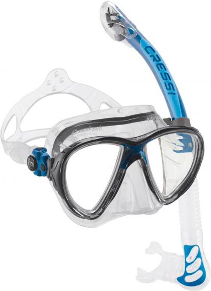 Cressi Sub kit evo big eyes  alpha ultra kit gafas y tubo snorkel  (UNICA)