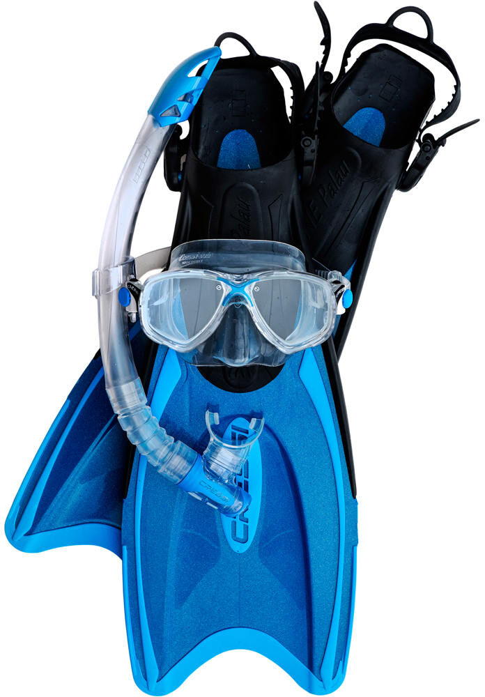 Cressi Sub kit palau kit gafastubo y aletas snorkel Azul (39/41)