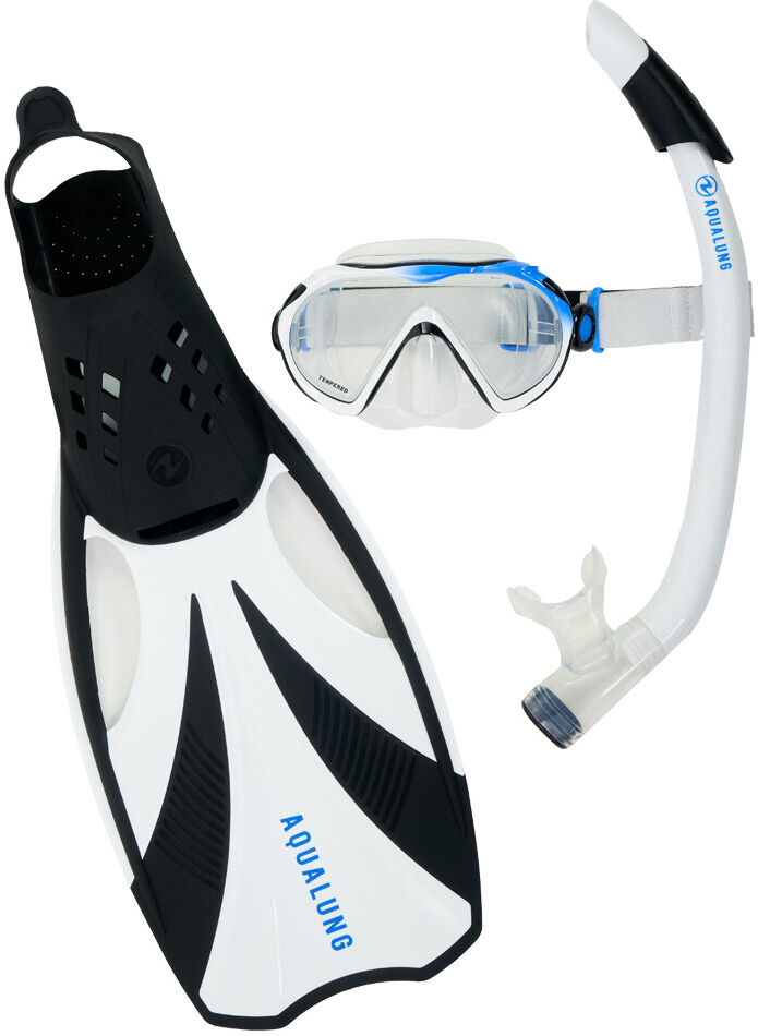 Aqualung compass set kit gafastubo y aletas snorkel Negro (L)